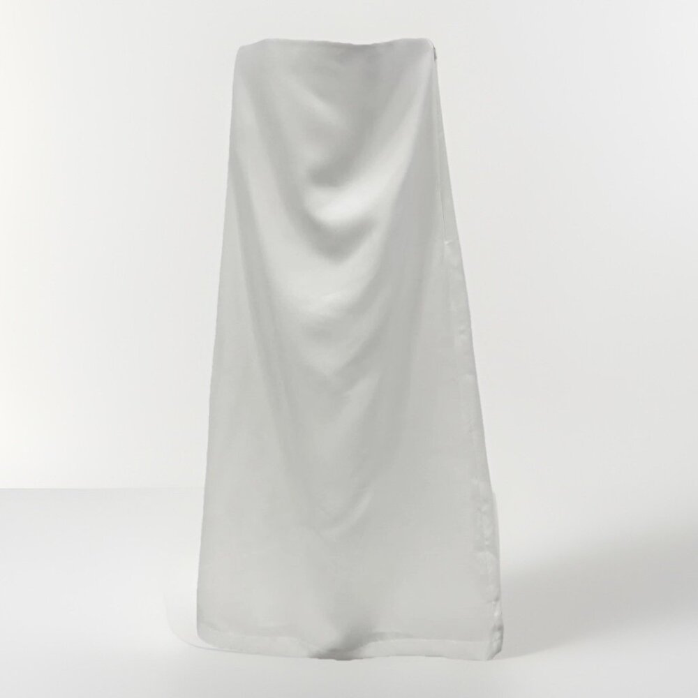 Tuckernuck Strapless Ivory-White Crepe Marin Midi Dress size S Small Women's